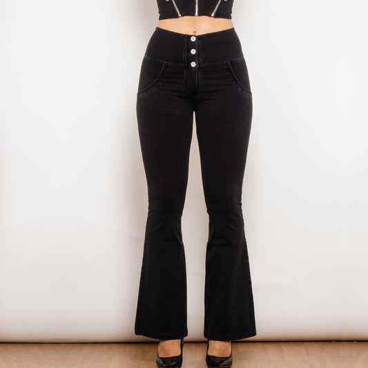 Pantalon Taille Haute Jeans Femme