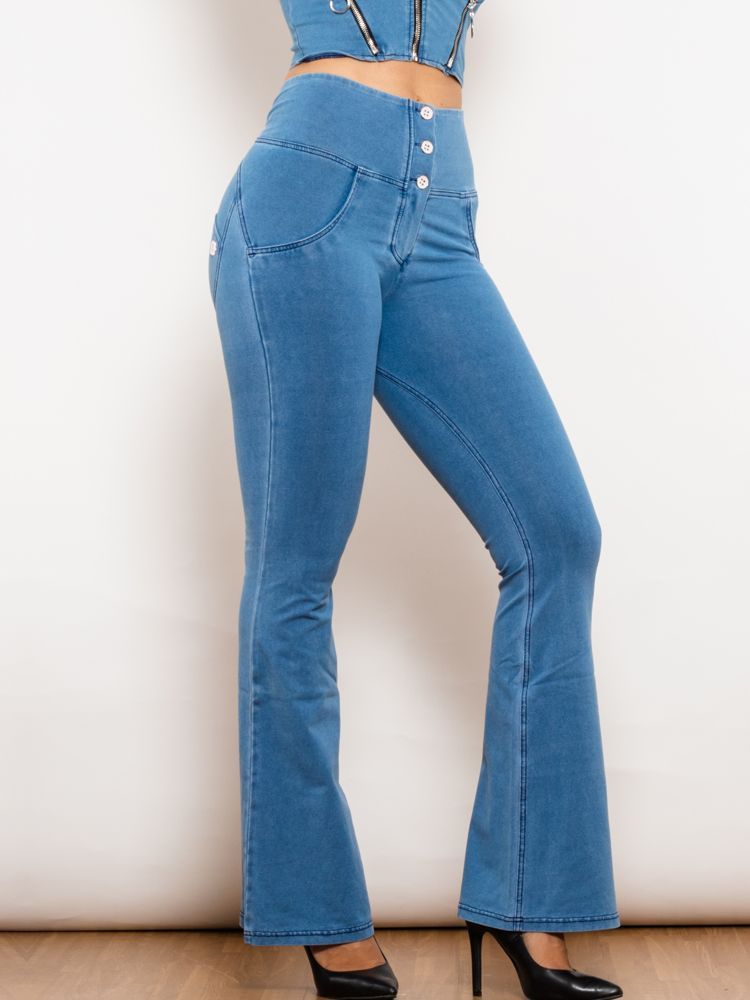 Jean Flare Sculptant Bleu Clair