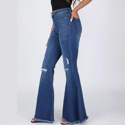 Jeans femme slim taille mi-haute