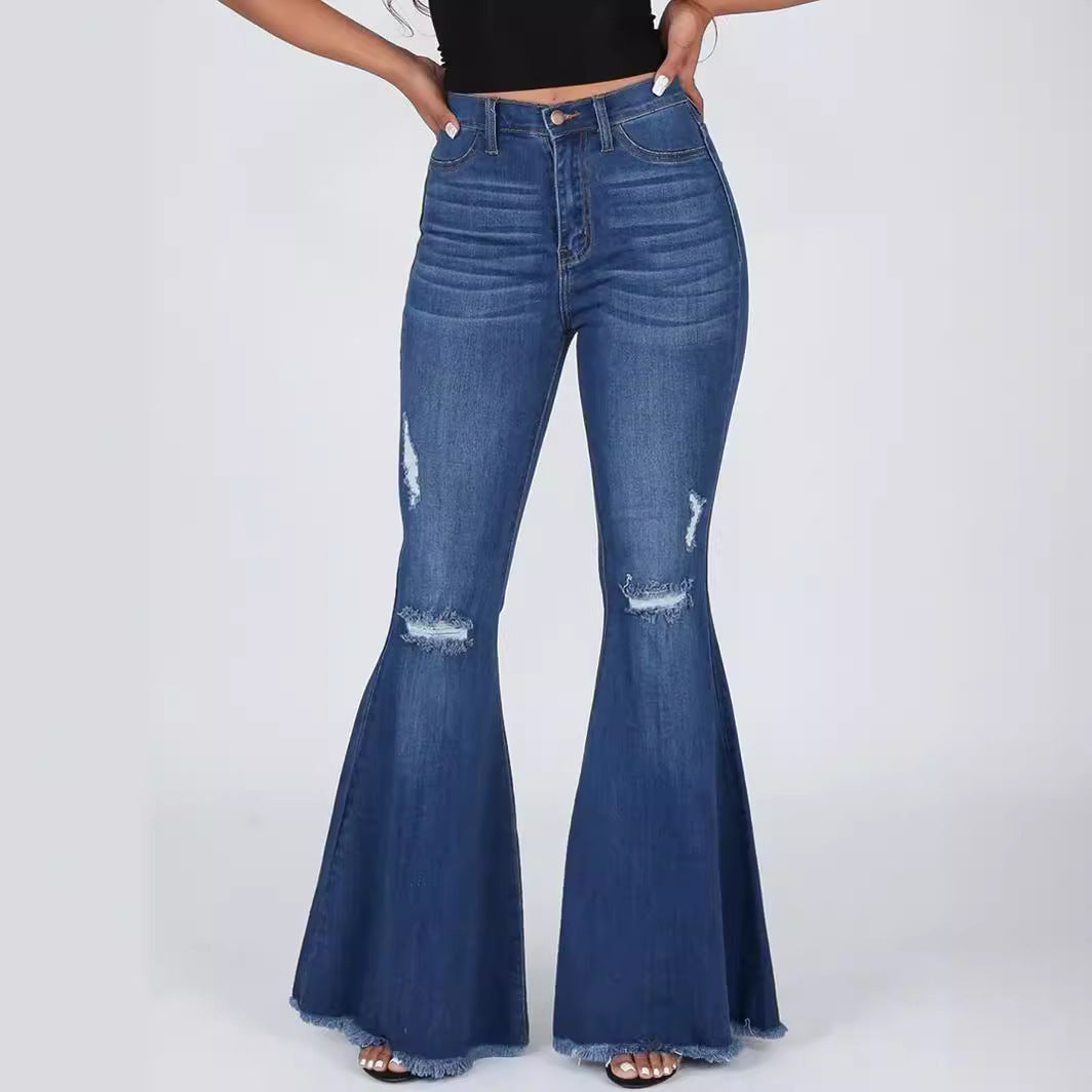 Jeans femme slim taille mi-haute