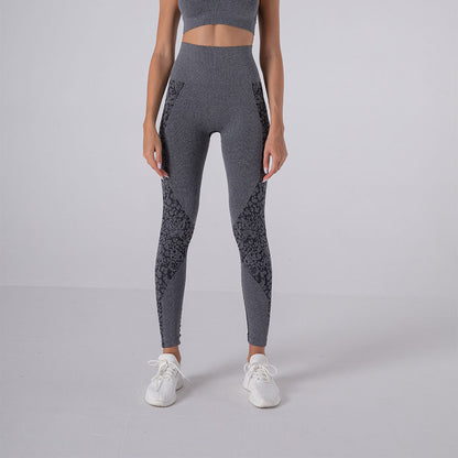 Leggings de yoga jacquard papillon